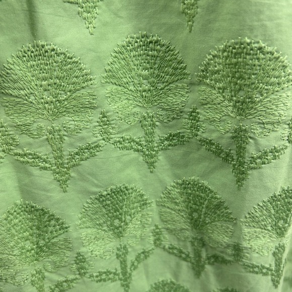 Antonio Melani Floral Eyelet Fit and Flare Dress Green 8 - Picture 10 of 10